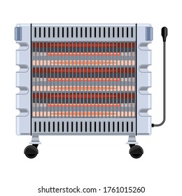 Electric heater vector icon.Cartoon vector icon isolated on white background electric heater.
