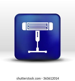Electric heater vector illustration light icon energy.