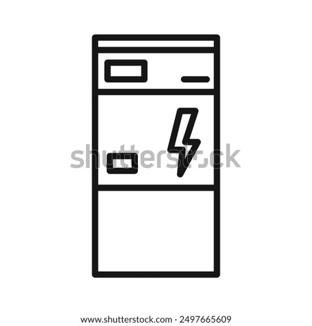 Electric heating boiler icon Black line art vector