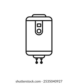 Ícone de caldeira de aquecimento elétrico Vetor plano isolado em contorno