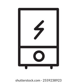 Electric heating boiler icon Outline vector for web ui