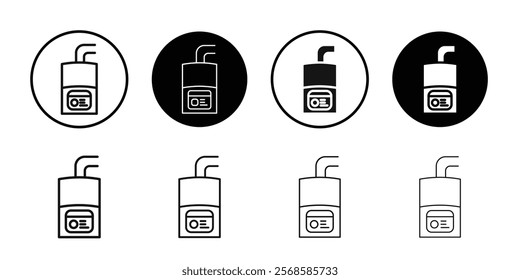 Electric heating boiler icon Simple thin outline