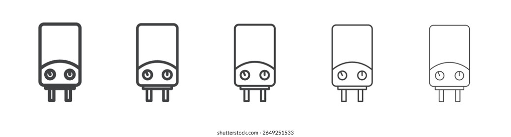 Ícone de caldeira de aquecimento elétrico símbolo de coleção de ilustração simples
