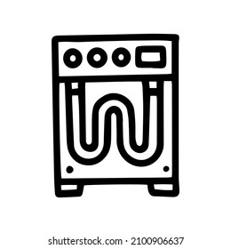 electric heating element line vector doodle simple icon