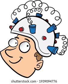 electric helmet for stimulating brainstorm