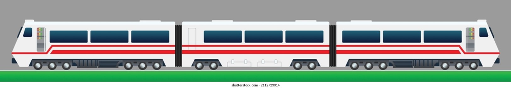 Tren eléctrico de alta velocidad. Vector gráfico