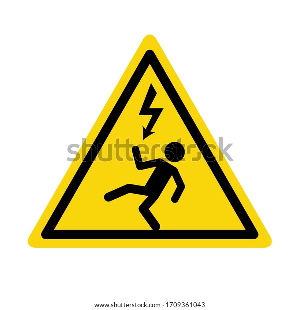 Electric High Voltage Danger Haard Icon Stock Vector (Royalty Free ...