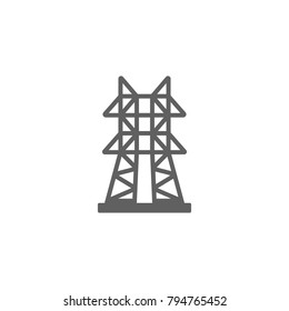 Electric high voltage post icon vector