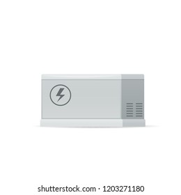 Electric Home Generator Icon. Clipart Image Isolated On White Background