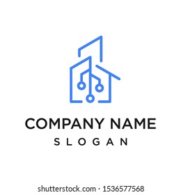 electric home logo design vector