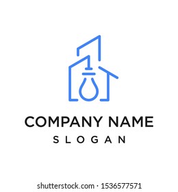 electric home logo design vector