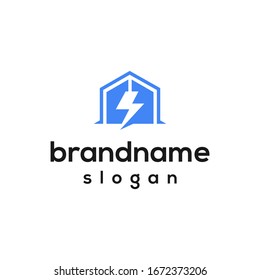 electric home logo design vector