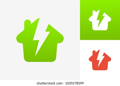 Electric Home Logo Template Design Vector, Emblem, Design Concept, Creative Symbol, Icon