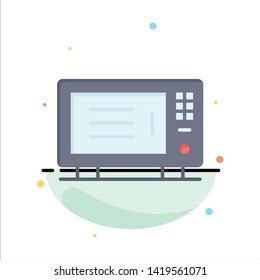 Electric, Home, Machine, Oven Abstract Flat Color Icon Template