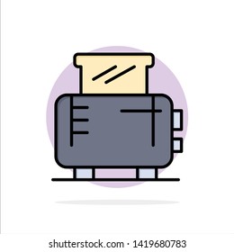 Electric, Home, Machine, Toaster Abstract Circle Background Flat color Icon