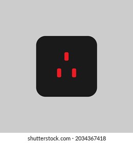 Icono de logotipo plano del enchufe para el hogar eléctrico