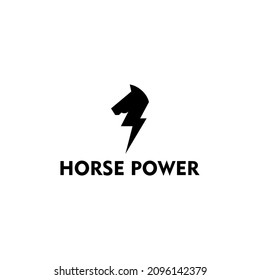 electric horse logo vector illustration