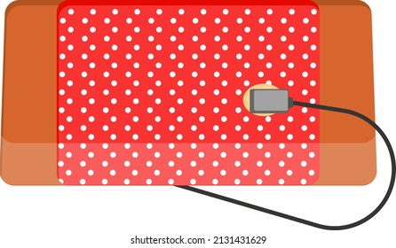 Botella eléctrica caliente, ilustración, vector sobre fondo blanco.