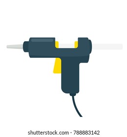Ametralladora eléctrica de pegamento caliente. Imagen de vector aislada en fondo blanco