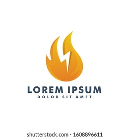 Electric hot logo design vector
