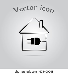 electric house plug icon.