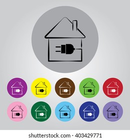 electric house plug icon.