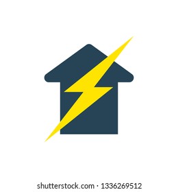 Electric house simple icon/logo concept design