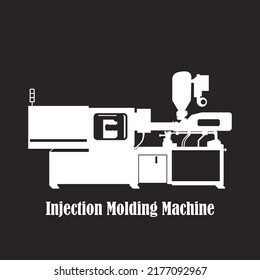 Electric Or Hydraulic Injection Molding Machine Icon. Vector Illustration Design.