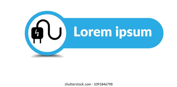 electric icon, electric cable symbol and infographics web label