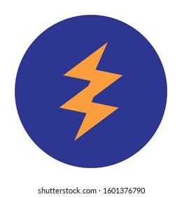 Electric Icon for Electricity and Technology