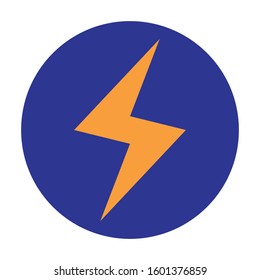 Electric Icon for Electricity and Technology