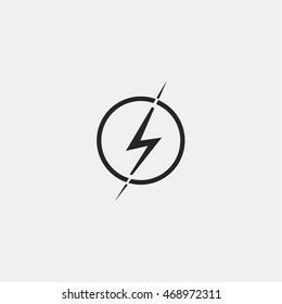 electric icon. flat design