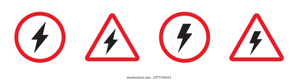 Electric icon. Lightning icon. Flash icon, vector illustration
