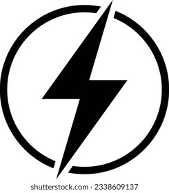 Electric icon . Power icon vector. Lightning power icon . Energy symbol