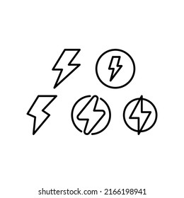 Ilustración de diseño del símbolo del vector de conjunto de iconos eléctricos