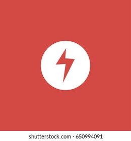 electric icon. sign design. red background