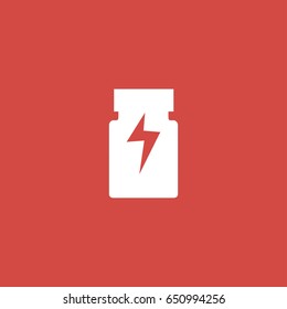 electric icon. sign design. red background