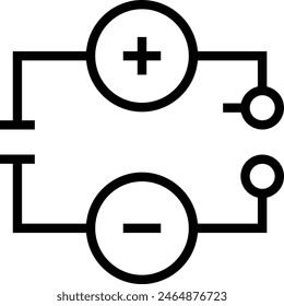electric icon. Thin linear style design isolated on white background