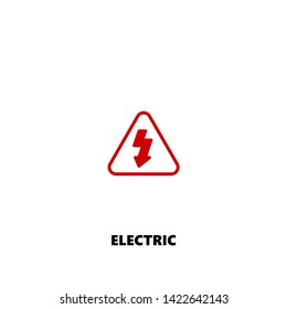 electric icon. electric vector design. sign design. red color