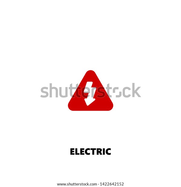 electric icon. electric vector design. sign design.\
red color