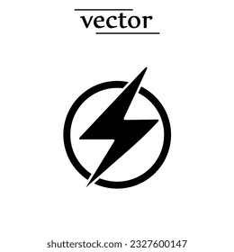 Elektrische Symbol, Vektorgrafik, flaches Design auf weißem Hintergrund..eps