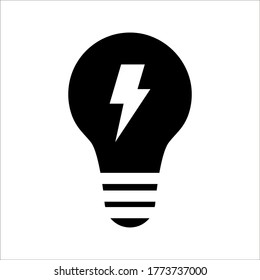 Ilustración del vector de icono eléctrico sobre fondo blanco