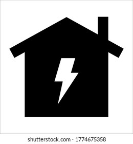 Ilustración del vector de icono eléctrico sobre fondo blanco