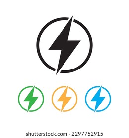 Electric icon vector illustration on white background.