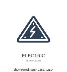electric icon vector on white background, electric trendy filled icons from Technology collection, electric vector illustration