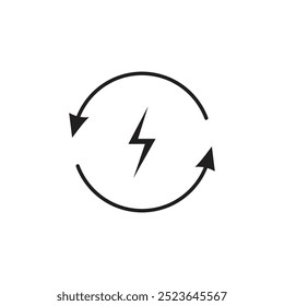 Icono eléctrico Ilustración de Plantilla de Vector Diseño de logotipo