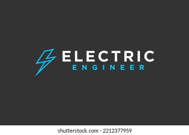 Logo-Design-Kraftwerke der Elektroindustrie Blitze Symbol-Illustrationstechnik
