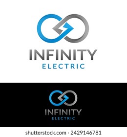 electric infinity logo design vector illustration