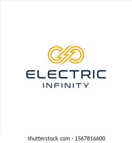 electric infinity logo illustration vector icon premium quality