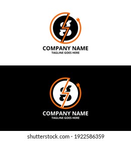 Electric initial letter G Logo Icon Template. Illustration vector graphic. Design concept Electrical Bolt and electric plugs With letter symbol. Perfect for corporate, more technology brand identity